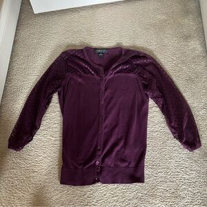 Y2K cardigan with sheer arms Sz S